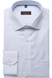 ETERNAOverhemdmiddenblauwGestructureerd