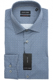 JupiterOverhemdmiddenblauwMotief