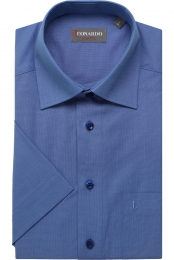 LeonardobyJupiterOverhemdKortemouwblauw