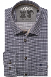 JupiterTraditioneeloverhemddonkerblauwMotief