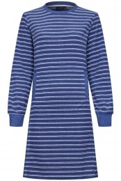 Blauwgestreeptbadstofnachthemd