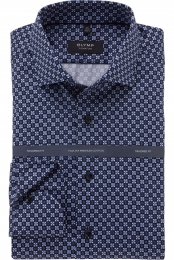 OLYMPSIGNATUREOverhemdnachtblauwBedrukt