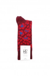 HappySocksLeopardSokkenRoodBlauw