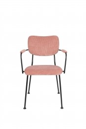 Setvan2eetkamerstoelenBensonmetarmleuningZuiver