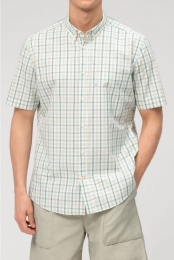 OLYMPCasualOverhemdKortemouwgroen