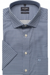 OLYMPLuxorOverhemdKortemouwblauw