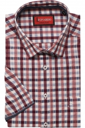 LeonardobyJupiterCasualOverhemdKortemouwrood