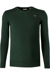 GANTTruiV-halsRuitgroenEffen