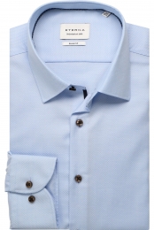 ETERNAOverhemdhemelsblauwGestructureerd