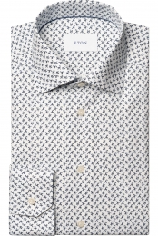 ETONOverhemdblauwBedrukt