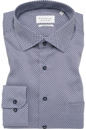 ETERNAOverhemdmiddenblauwBedrukt