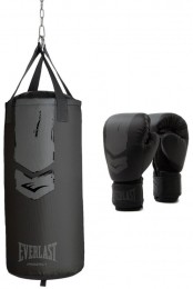EverlastProspect2HeavyBagKit-BokszakBokshandschoenen-ZwartGrijs