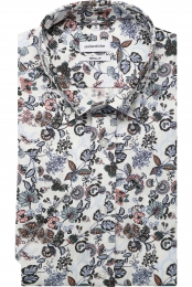 SeidenstickerOverhemdKortemouwmandarijn