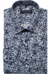 CasaModaOverhemdblauwBedrukt