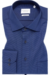 ETERNAOverhemdmarineGestructureerd