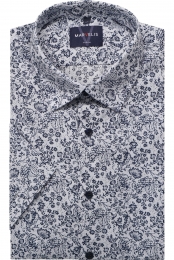 MarvelisCasualOverhemdKortemouwrookblauw