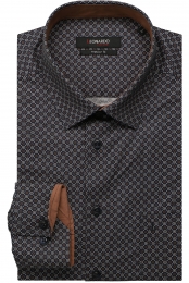 LeonardobyJupiterOverhemdbruinMotief