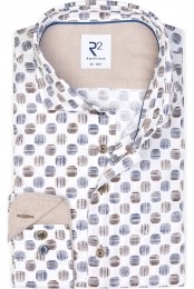 R2AmsterdamOverhemdbeigeBedrukt