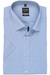 OLYMPLevelFiveOverhemdKortemouwlichtblauw