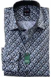 OLYMPLevelFiveOverhemdzwartBedrukt