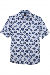 OLYMPCasualLinnenOverhemdwitBedrukt