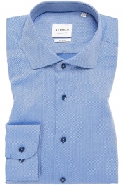 ETERNAOverhemdblauwGestructureerd