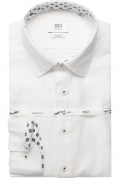 ETERNA1863LinnenOverhemdwitEffen