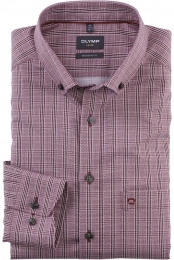 OLYMPLuxorOverhemddonkerroodRuit