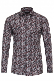 CasaModaOverhemddonkergrijsMotief