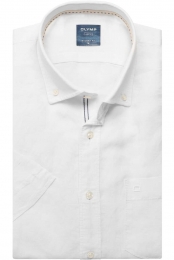 OLYMPCasualLinnenOverhemdwitEffen