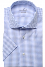 vanLaackMeisterwerkOverhemdKortemouwblauwwit