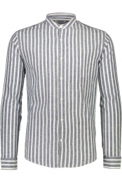 LindberghLinnenOverhemddonkerblauwGestreept