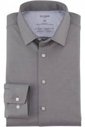 OLYMPLuxor24SevenOverhemdgrijs-groenFaux-uni