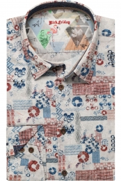 RichFridaybyJupiterOverhemdgrijsMotief