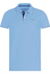TRIGEMAPoloshirtKortemouwlichtblauw