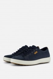 EccoSoft7MLaceupSneakersblauwNubuck