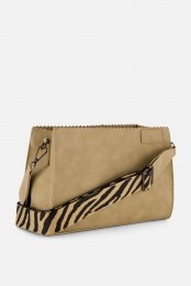 ZEBRASchoudertasbeigeImitatieleer