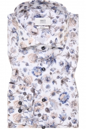 ETERNA1863OverhemddonkerbruinBedrukt