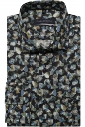 CasaModaOverhemdgroenBedrukt