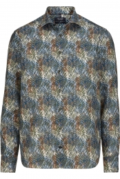 OLYMPSIGNATURECasualLinnenOverhemdblauwBedrukt