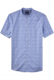 OLYMPCasualOverhemdKortemouwblauw