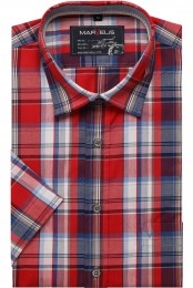 MarvelisCasualOverhemdKortemouwrood