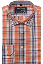 MarvelisCasualOverhemdoranjeRuit