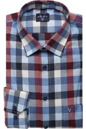 MarvelisCasualOverhemdblauwroodRuit