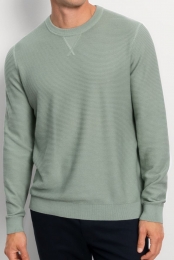 OLYMPCasualTruirondehalslichtgroenGestructureerd