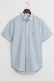 GANTLinnenOverhemdlichtblauwEffen