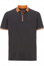 CharlesColbyPoloshirtKortemouwdonkergrijs