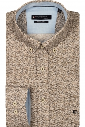 GiordanoOverhemdKortemouwbruin