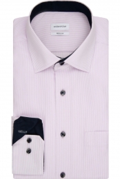 SeidenstickerOverhemdlilaGestreept