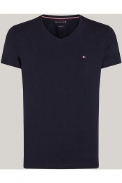 TommyHilfigerCoreStretchT-ShirtV-halsblauwEffen